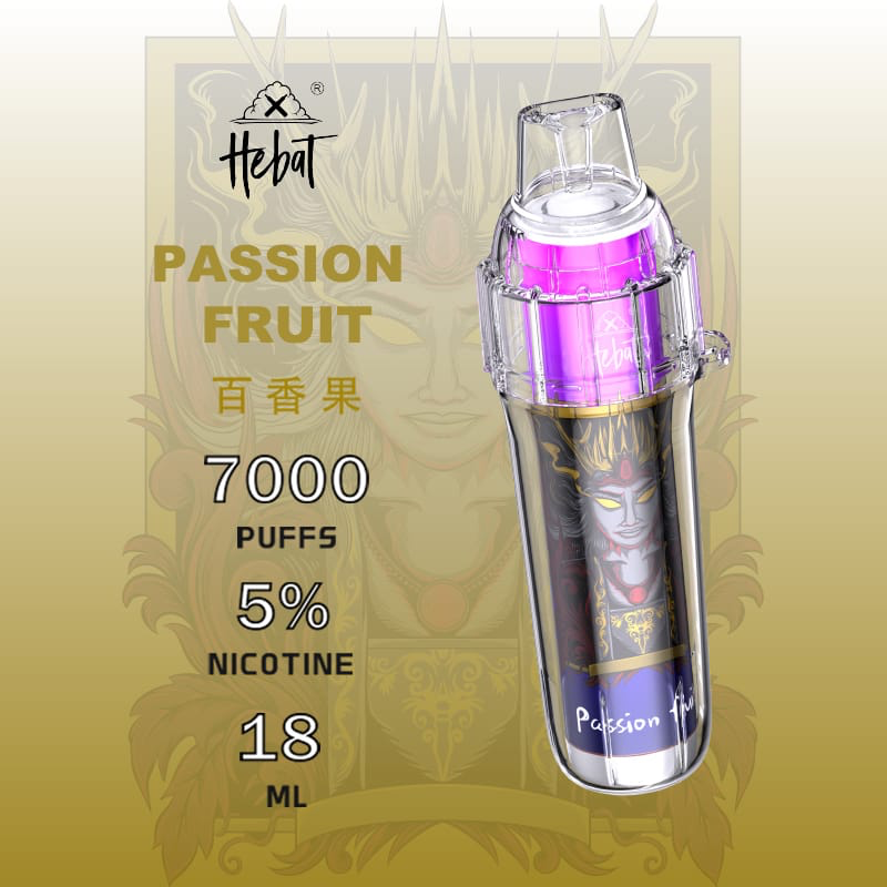 一次性電子煙 喜貝HEBAT BOOM 7000口 - 百香果口味